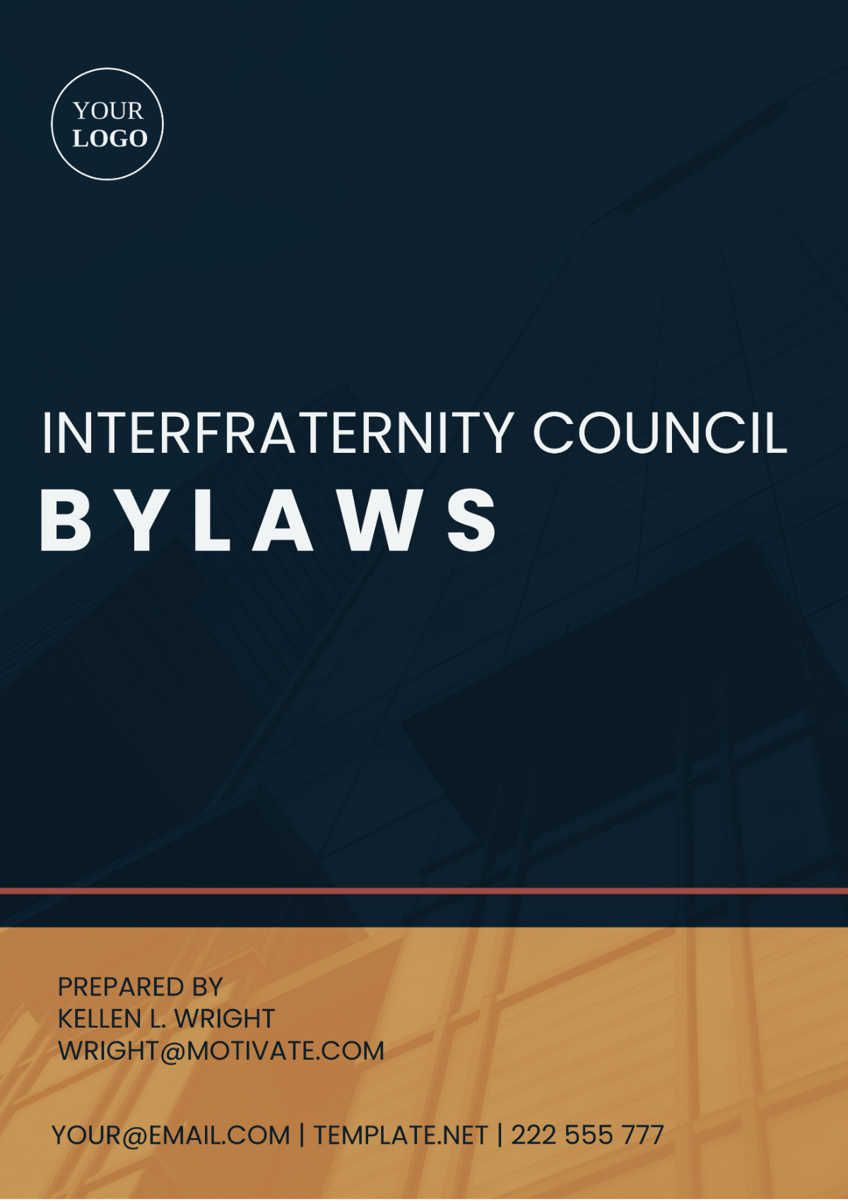 Free Ifc(Interfraternity Council) Bylaws Template