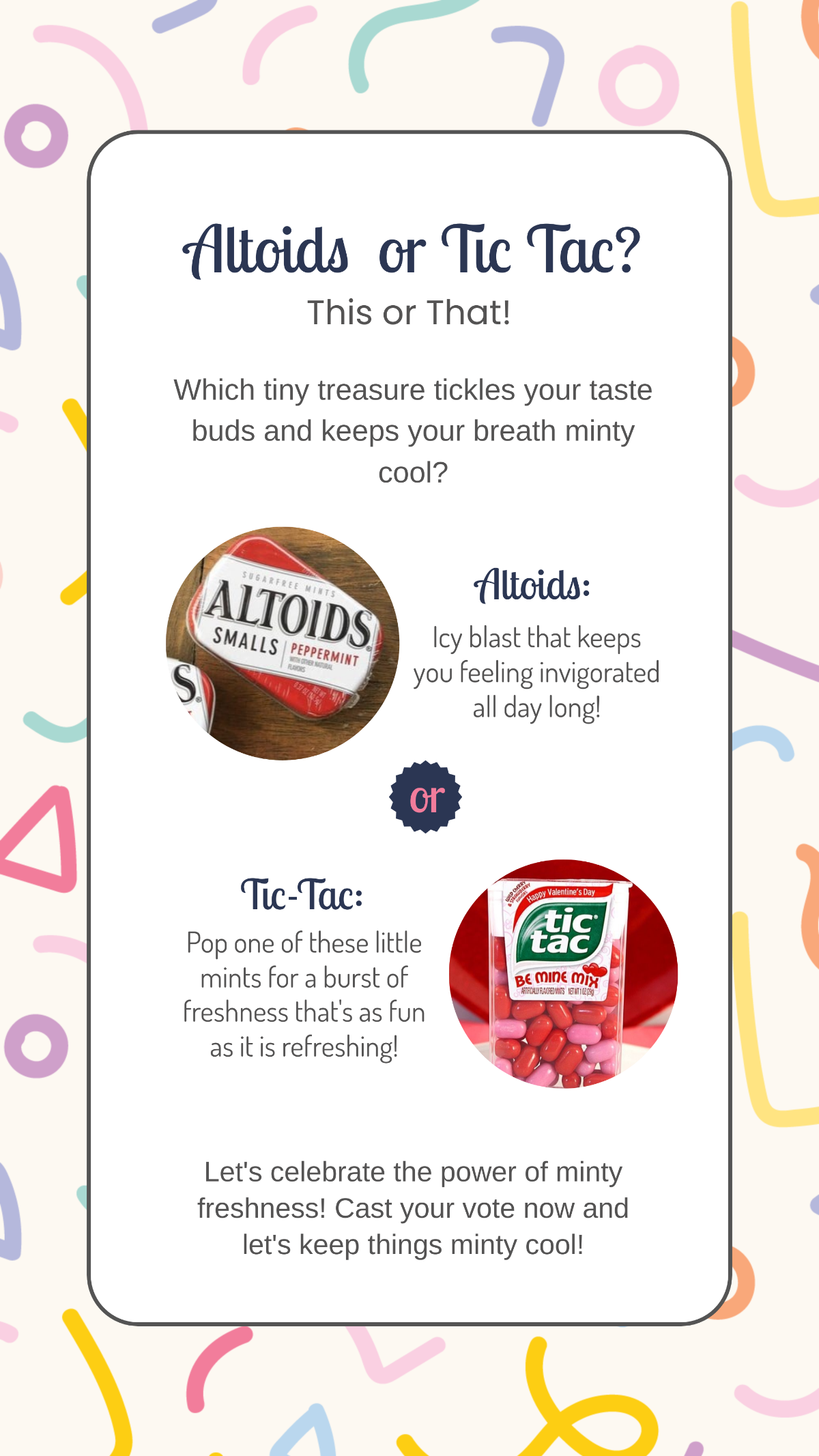Altoids or Tic-Tac This or That Story Template