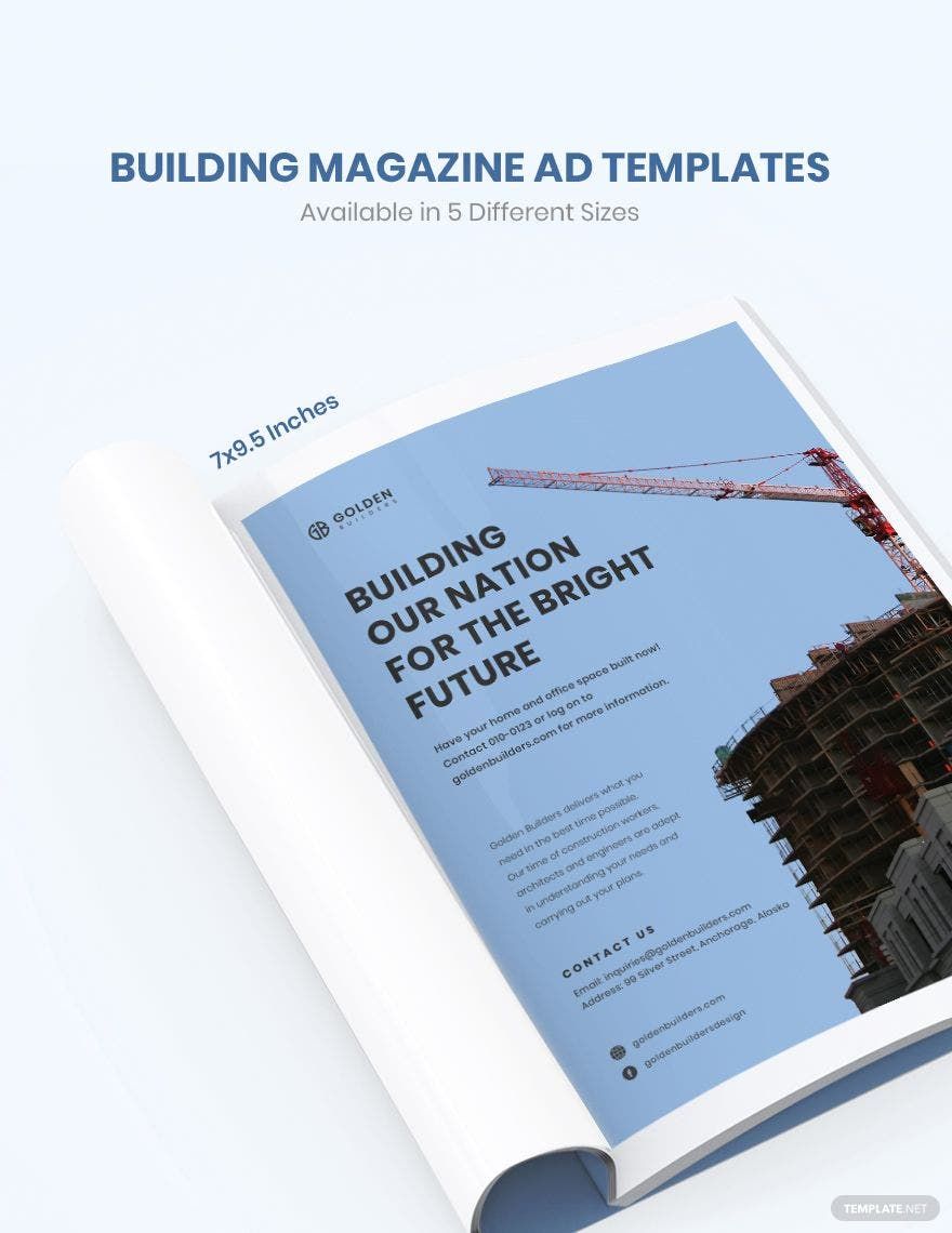 Building Magazine Ads Template
