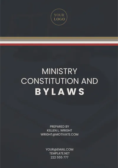 Free Ministry Constitution And Bylaws Template to Edit Online
