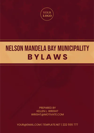 Free Nelson Mandela Bay Municipality Bylaws Template to Edit Online