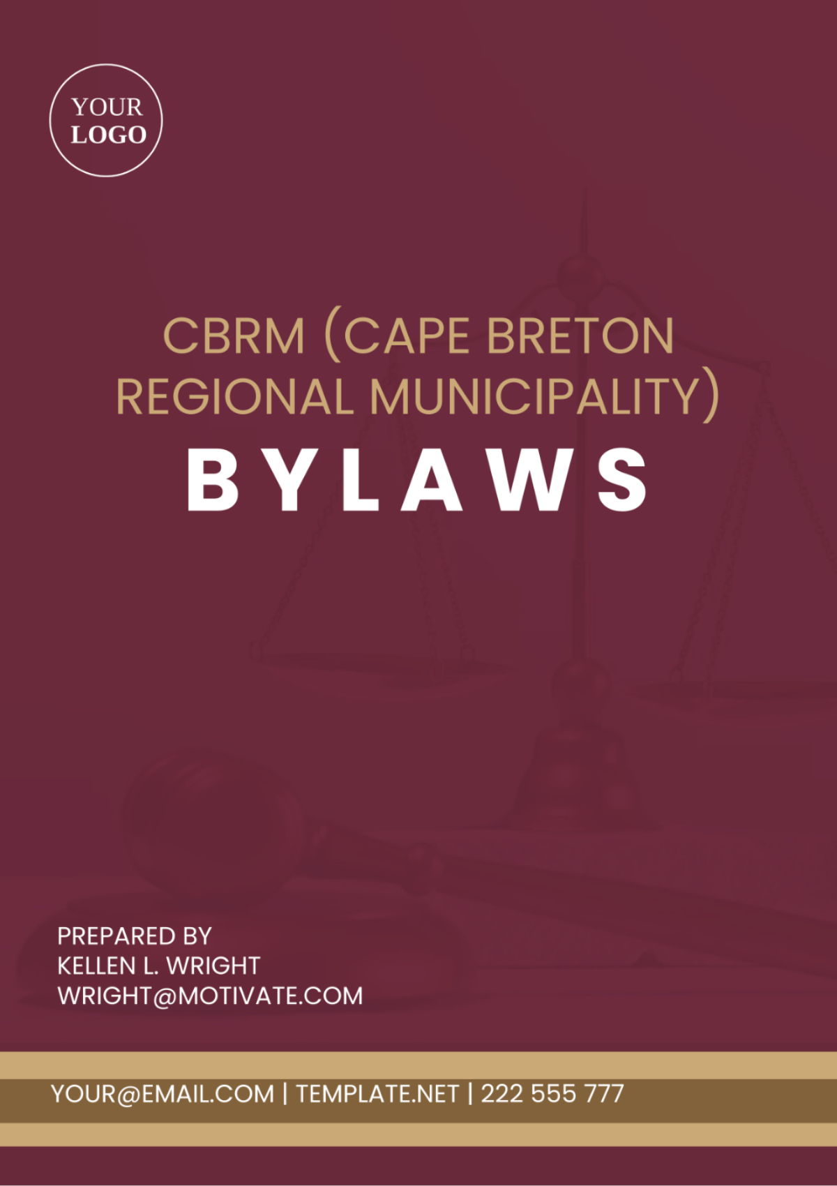Cbrm(Cape Breton Regional Municipality) Bylaws Template