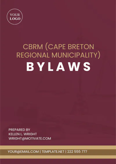 Free Cbrm(Cape Breton Regional Municipality) Bylaws Template to Edit Online