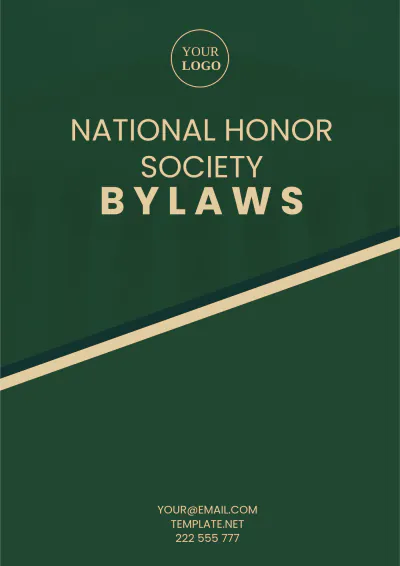 Free National Honor Society Bylaws Template to Edit Online