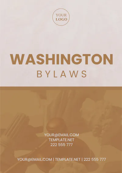 Free Washington Bylaws Template to Edit Online