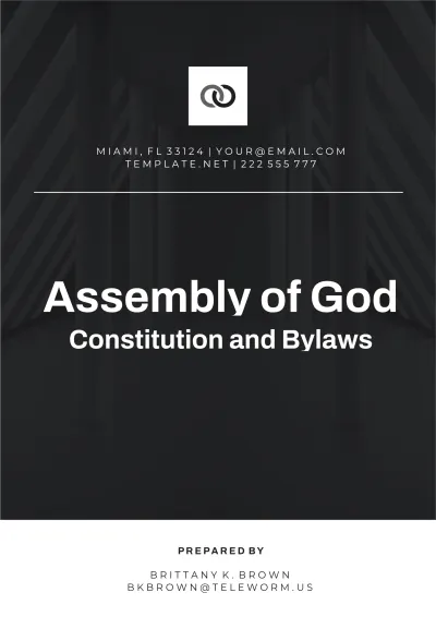Free Assembly Of God Constitution And Bylaws Template to Edit Online