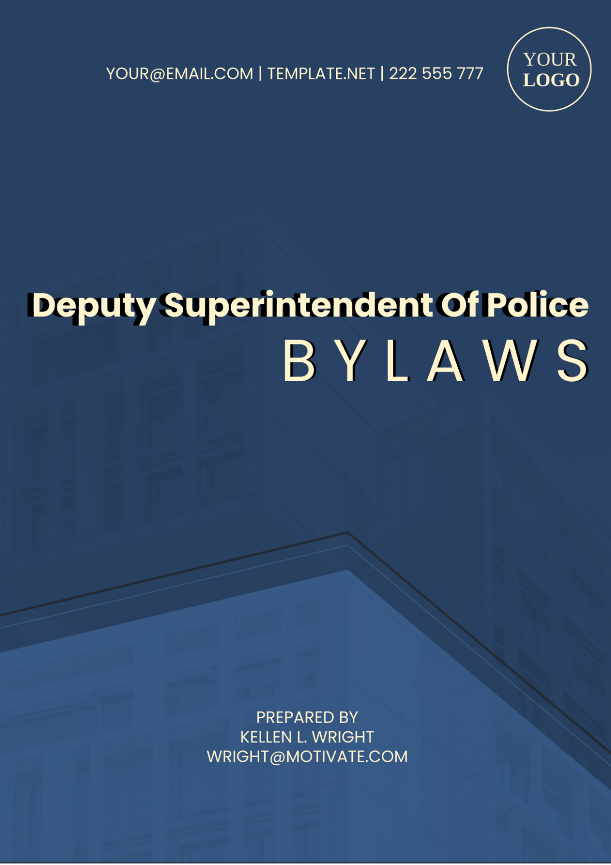 Dsp(Deputy Superintendent Of Police) Bylaws Template
