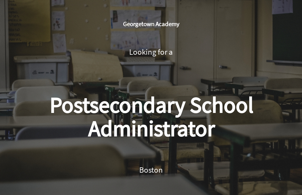 Free Postsecondary School Administrator Job Ad and Description Template.jpe