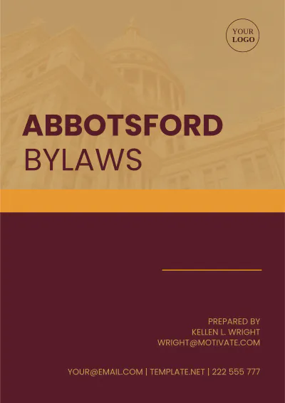 Free Abbotsford Bylaws Template to Edit Online