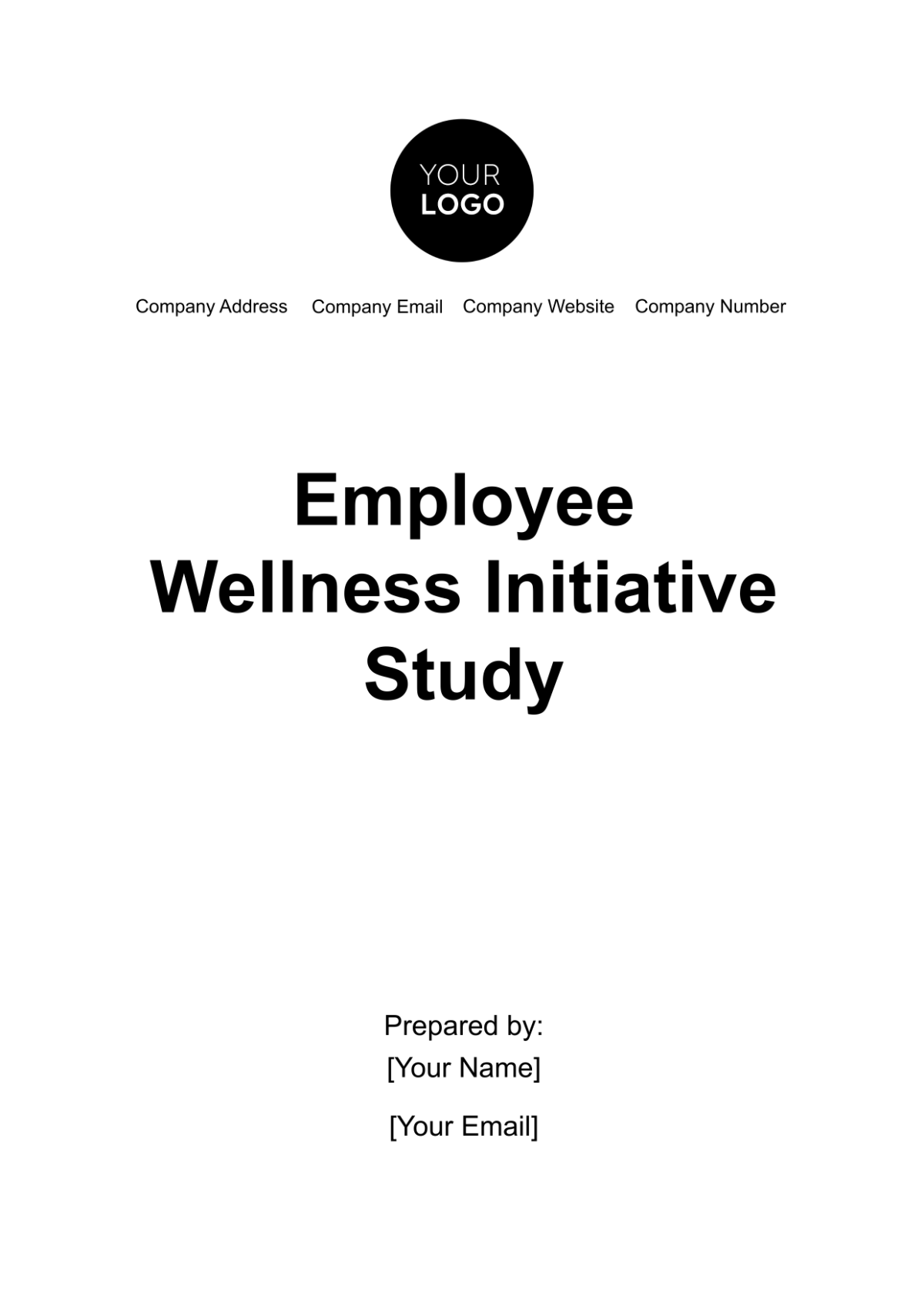 Free Employee Wellness Initiative Study Template