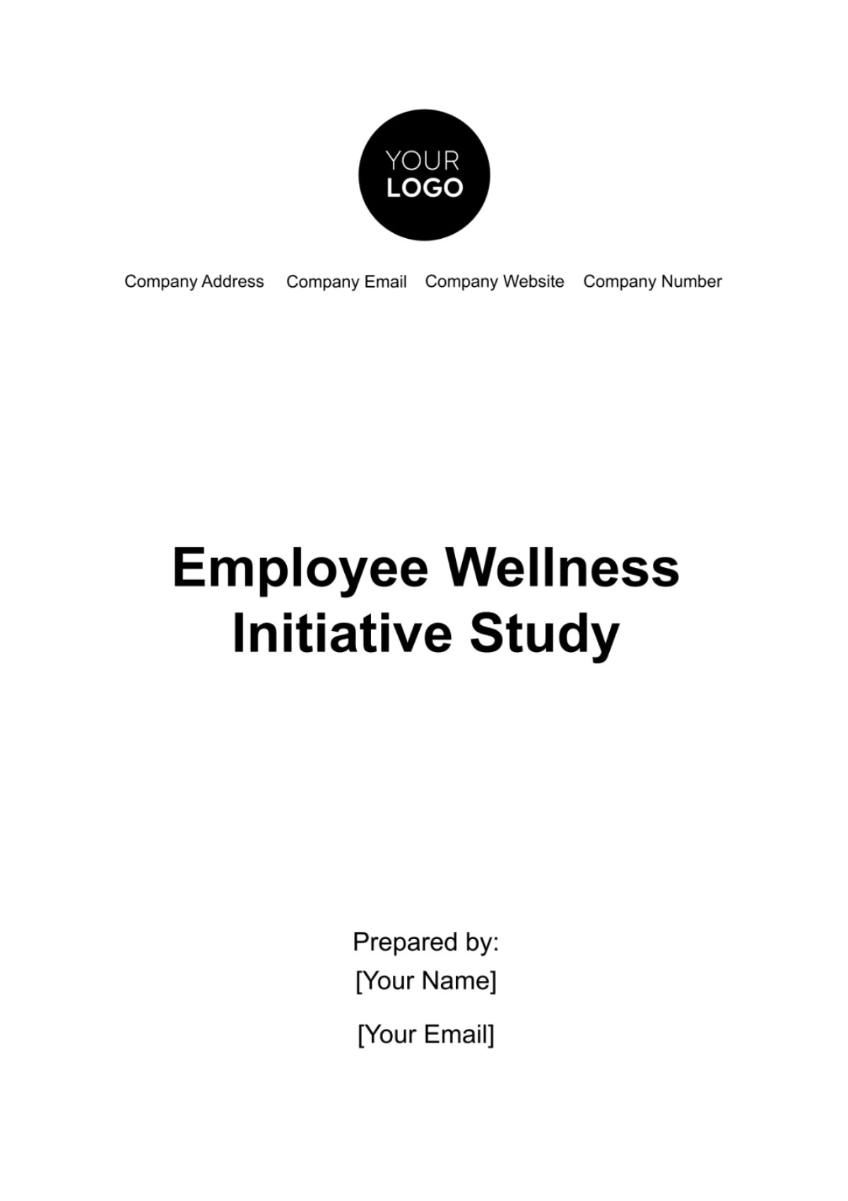 Employee Wellness Initiative Study Template