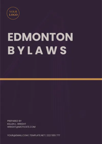 Free Edmonton Bylaws Template to Edit Online