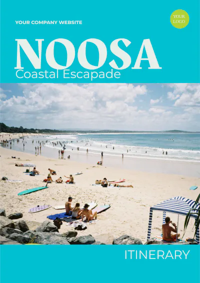 Free Noosa Itinerary Template to Edit Online