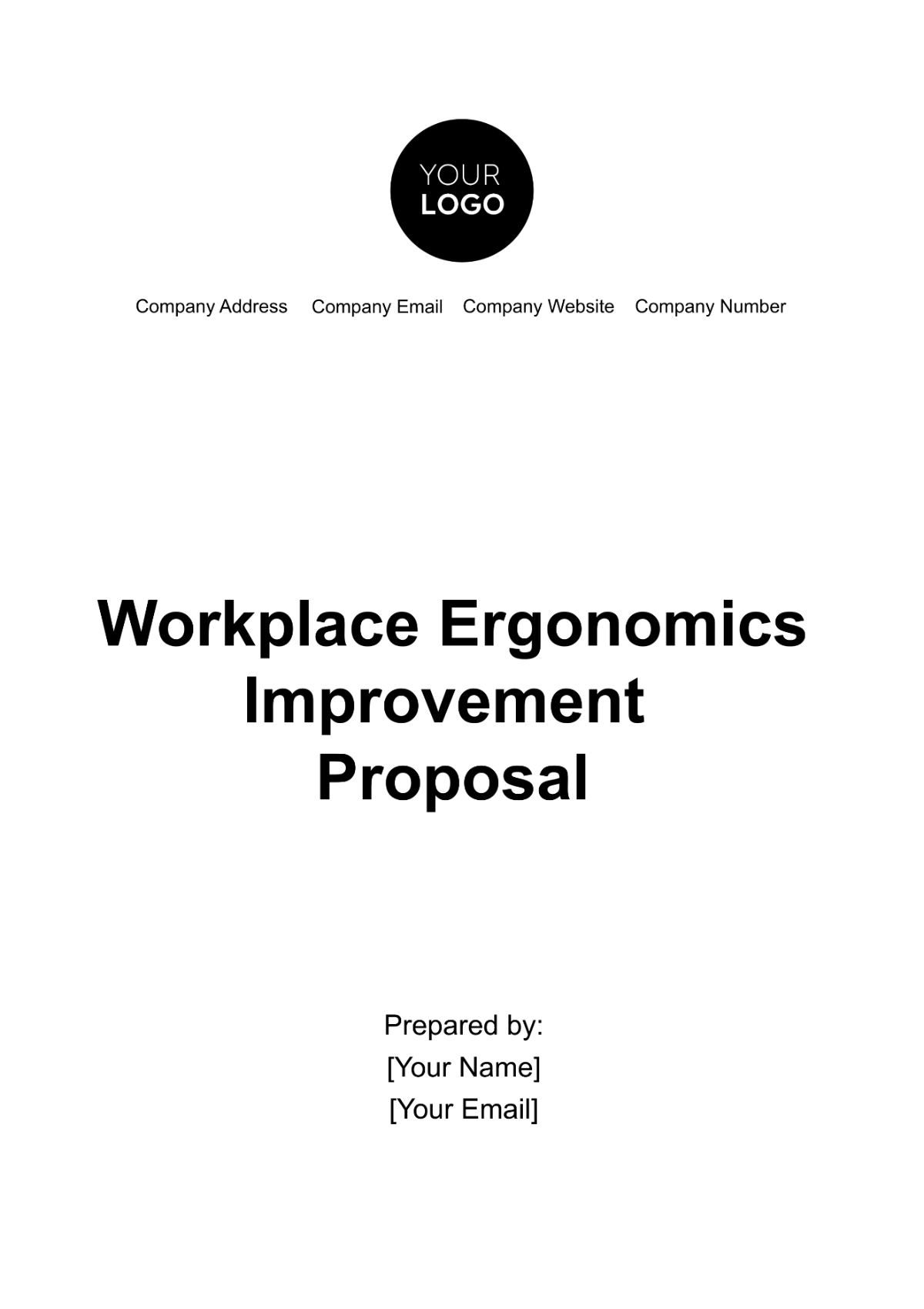 Free Workplace Ergonomics Improvement Proposal Template