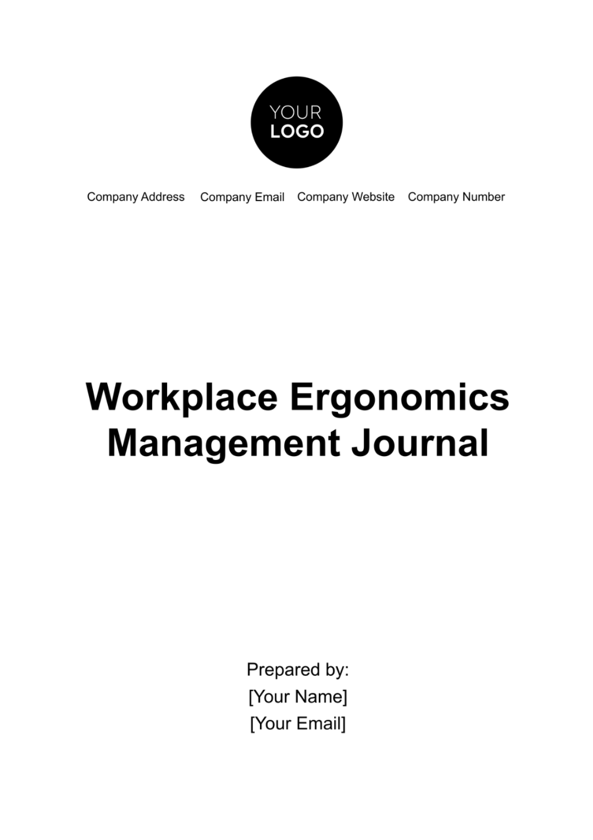 Free Workplace Ergonomics Management Journal Template - Edit Online ...