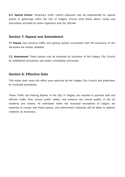 Free City Of Calgary Traffic Bylaws Template to Edit Online