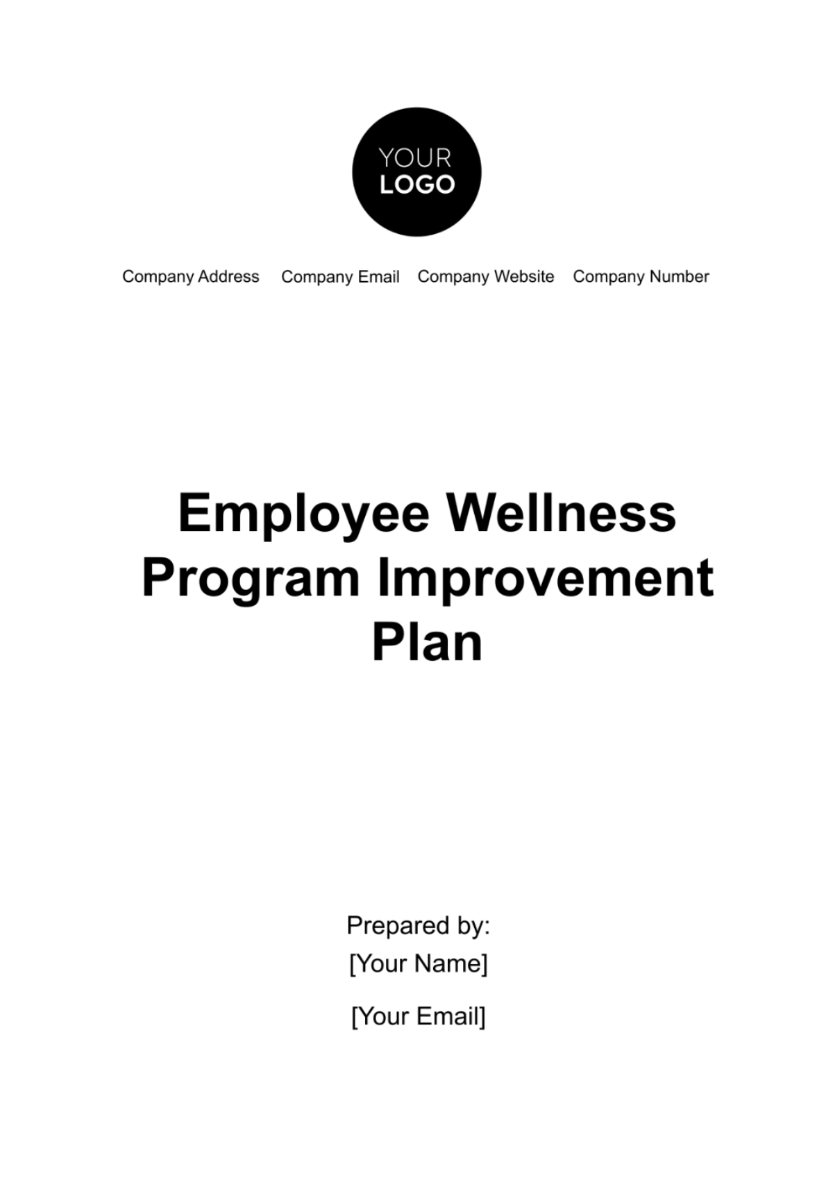 Employee Wellness Program Improvement Plan Template - Edit Online & Download