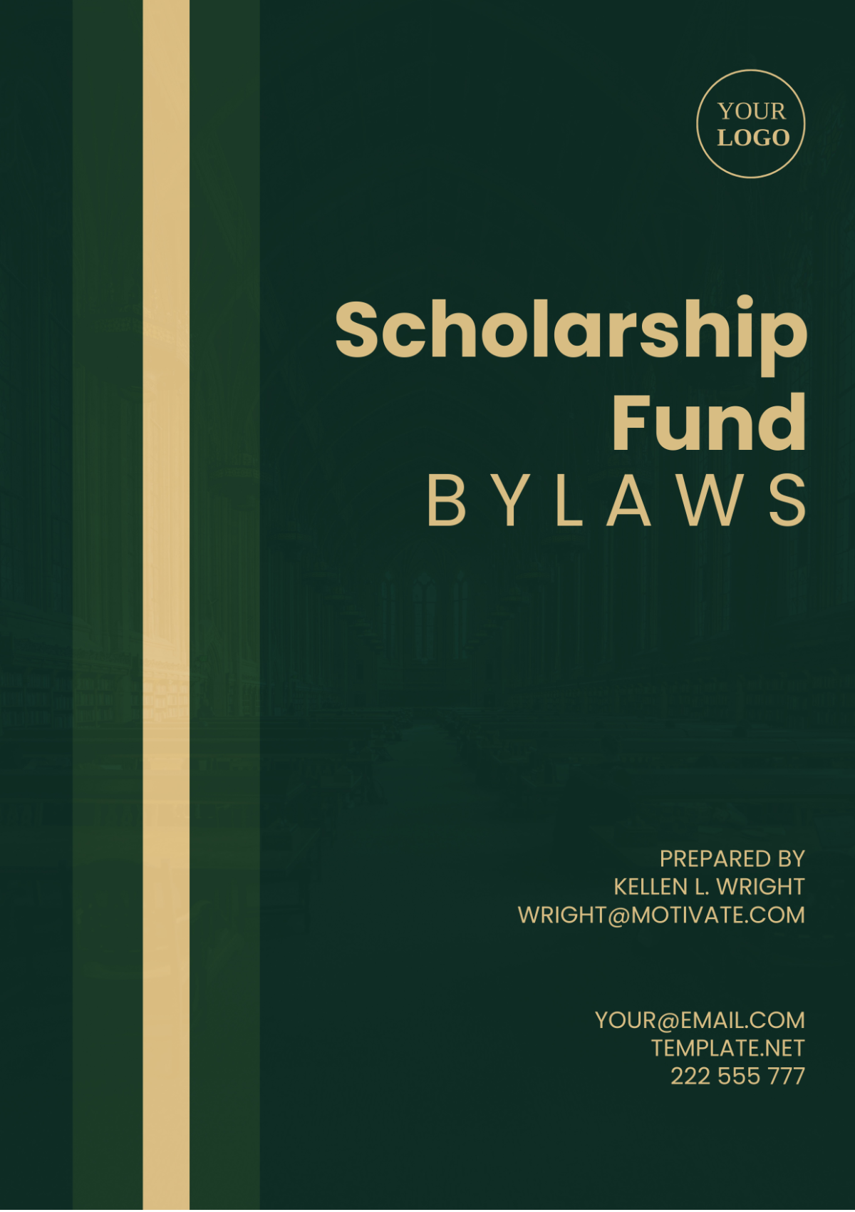 Free Scholarship Fund Bylaws Template