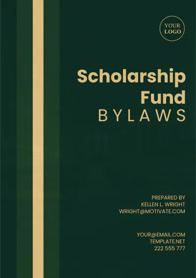 Free Scholarship Fund Bylaws Template to Edit Online