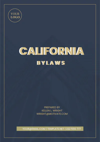 Free California Bylaws Template to Edit Online
