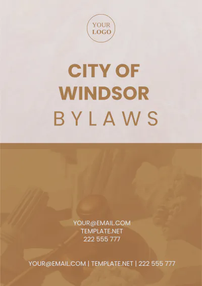 Free City Of Windsor Bylaws Template to Edit Online