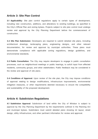 Free City Of Windsor Bylaws Template to Edit Online