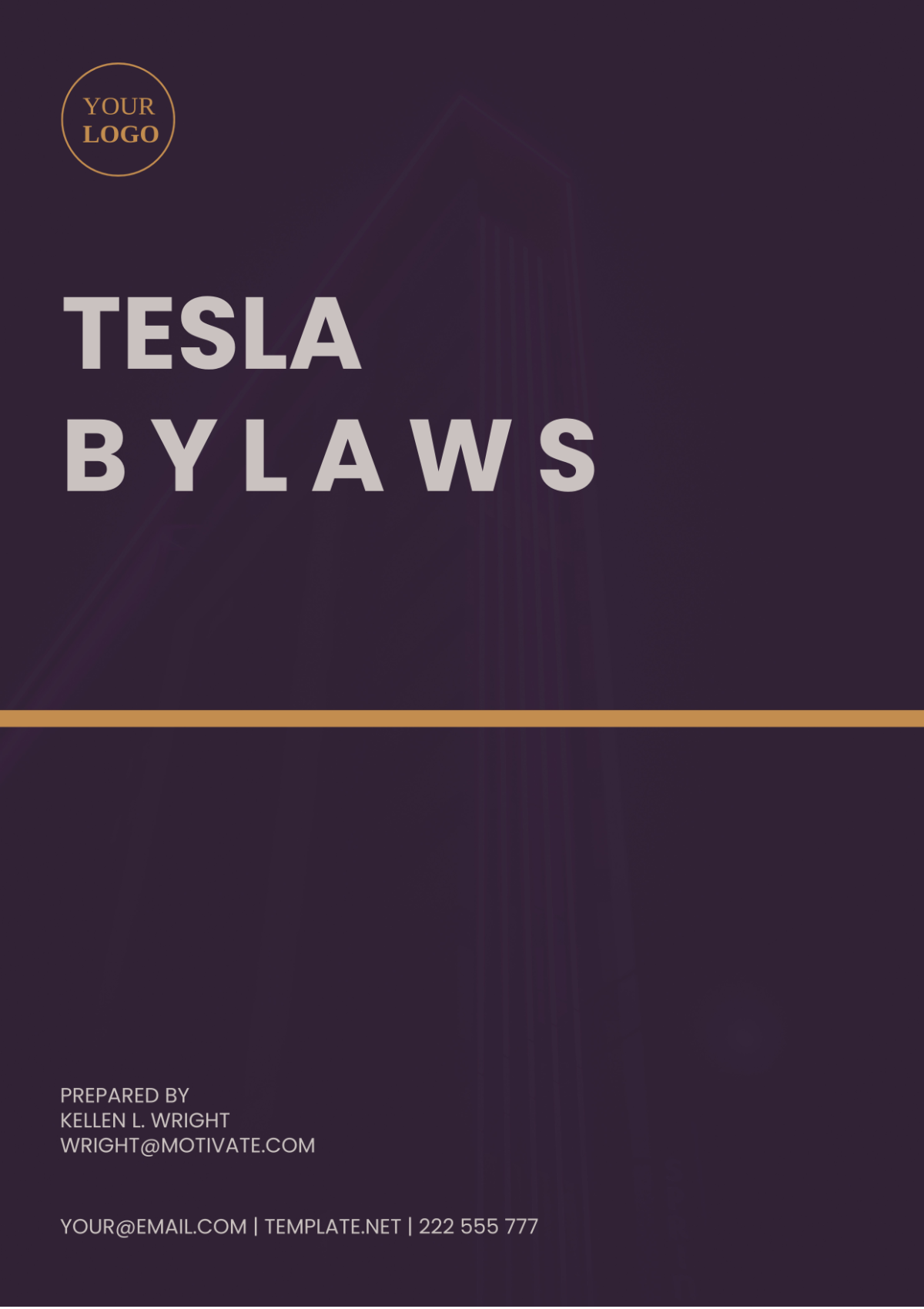 Free Tesla Bylaws Template