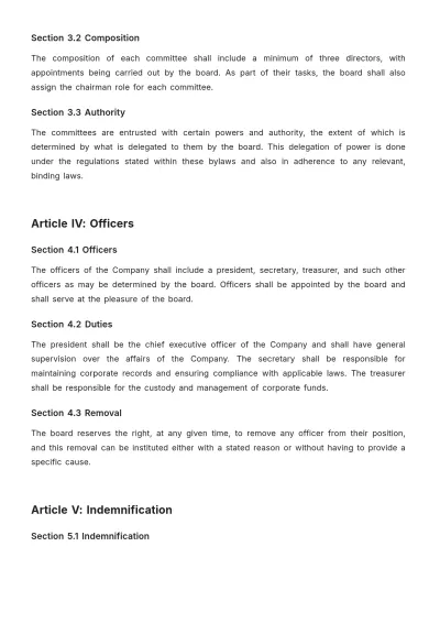 Free Tesla Bylaws Template to Edit Online