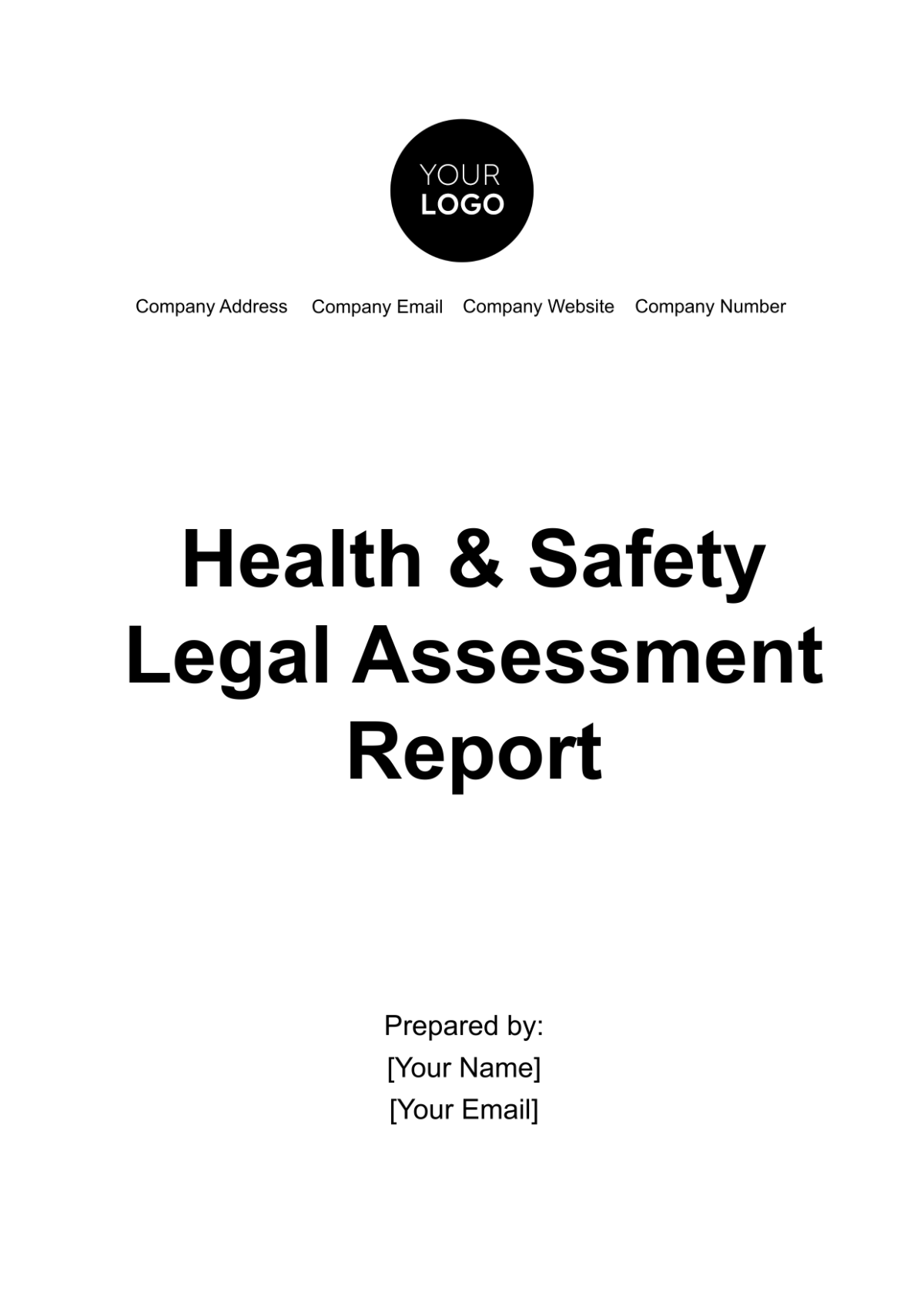 Health & Safety Legal Assessment Report Template
