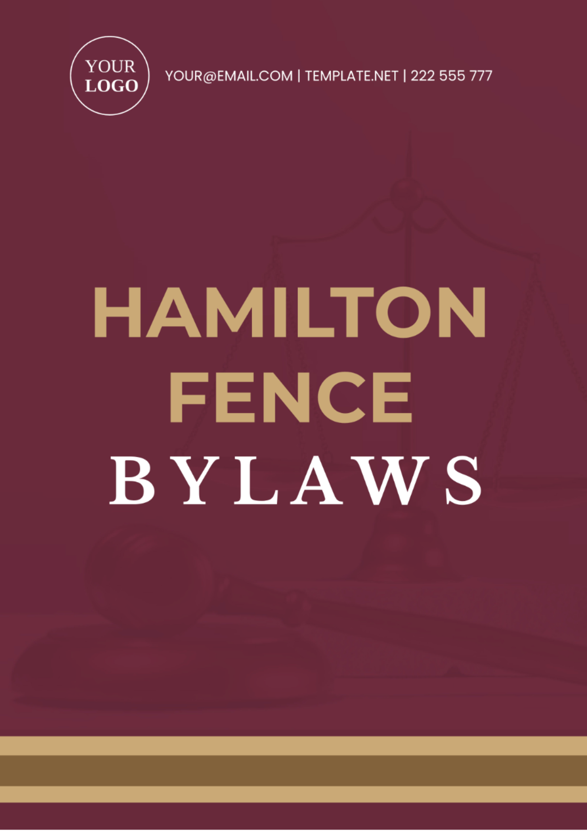 Hamilton Fence Bylaws Template
