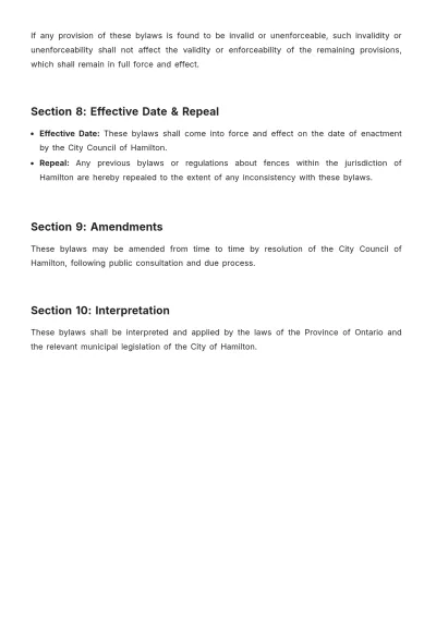 Free Hamilton Fence Bylaws Template to Edit Online