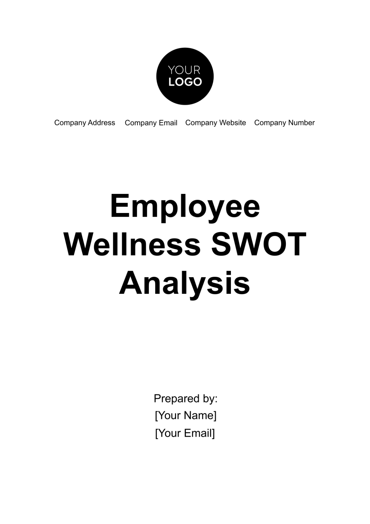 Free Employee Wellness SWOT Analysis Template