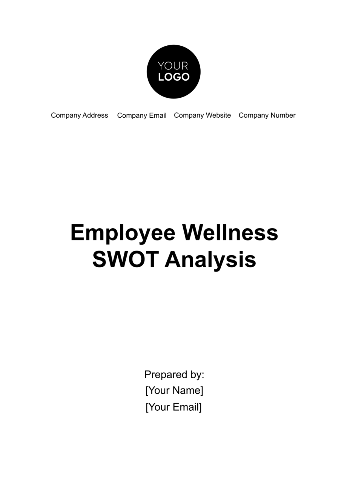 Employee Wellness SWOT Analysis Template