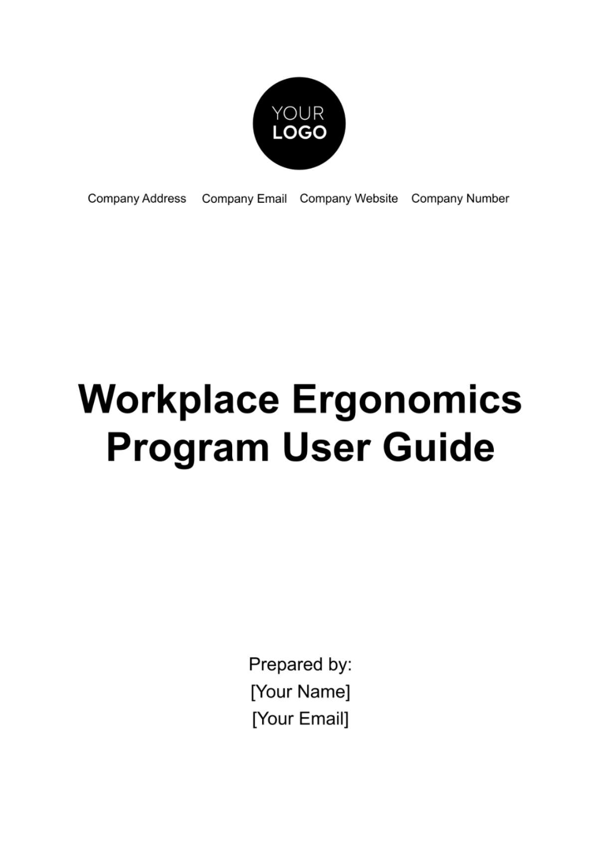 Workplace Ergonomics Program User Guide Template