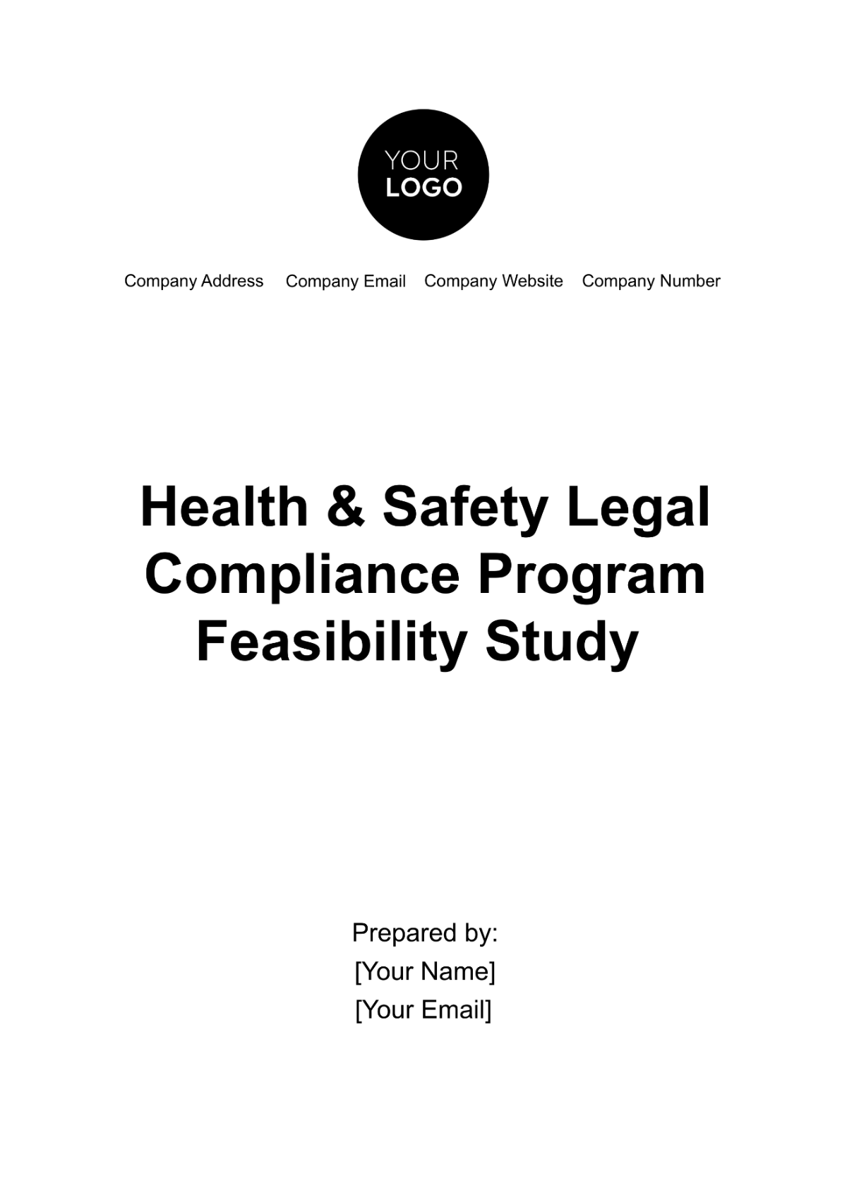 Free Health & Safety Legal Compliance Program Feasibility Study Template