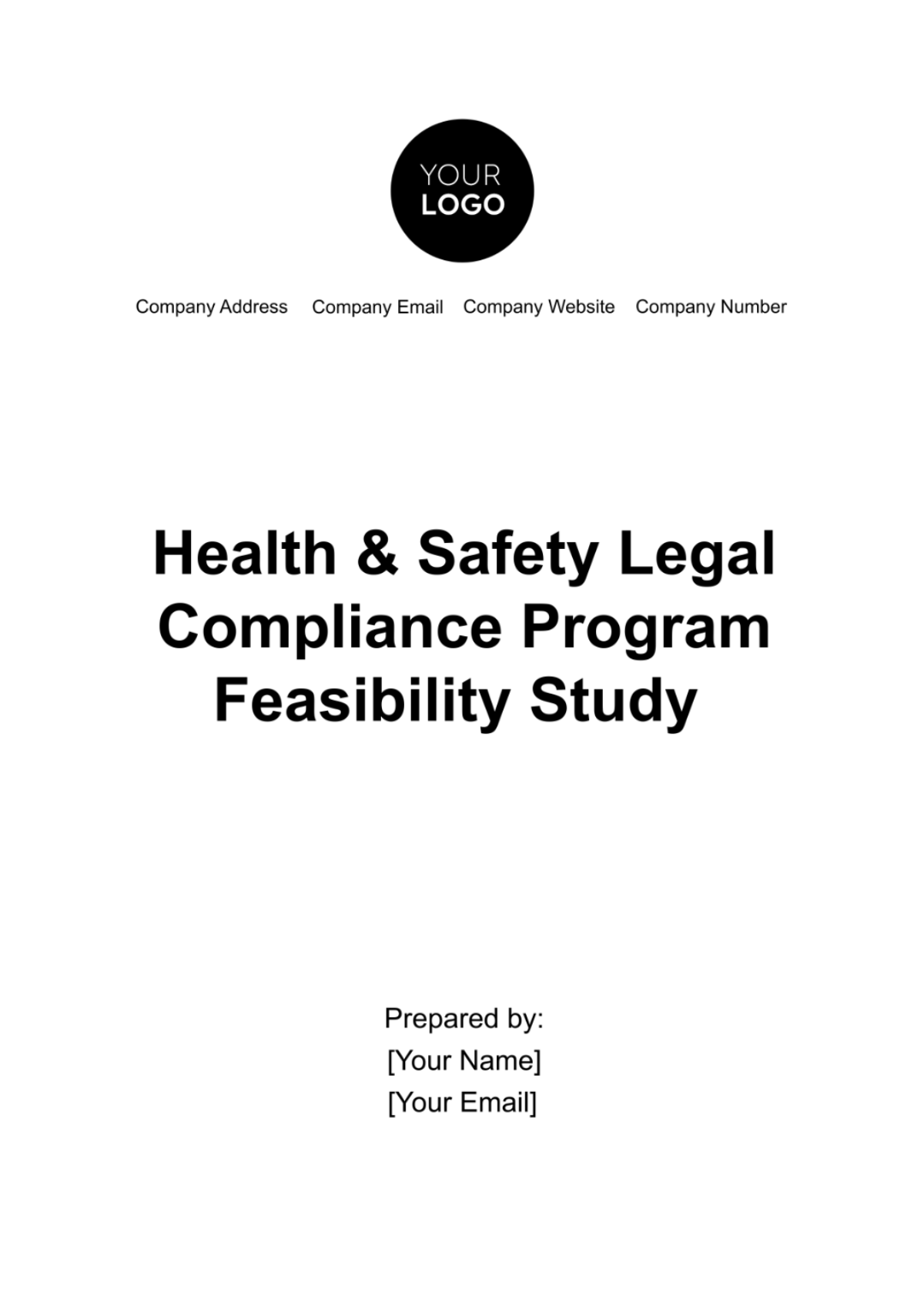 Health & Safety Legal Compliance Program Feasibility Study Template