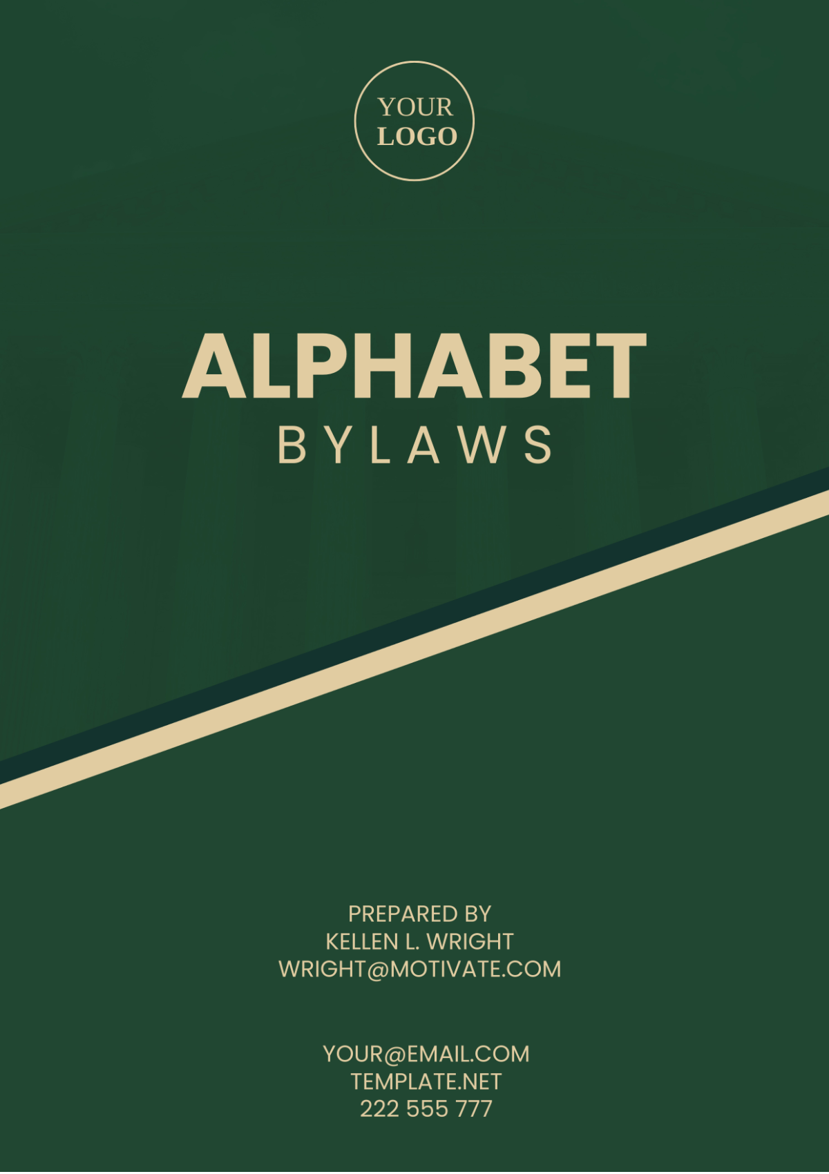 Free Alphabet Bylaws Template