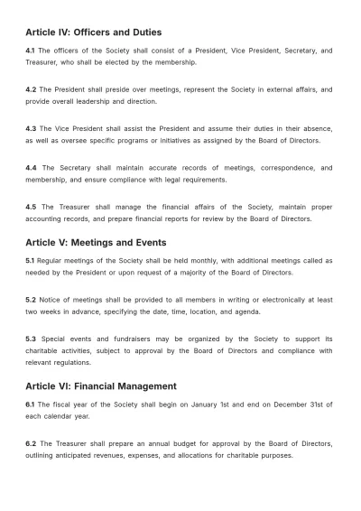 Free National Philoptochos Bylaws Template to Edit Online