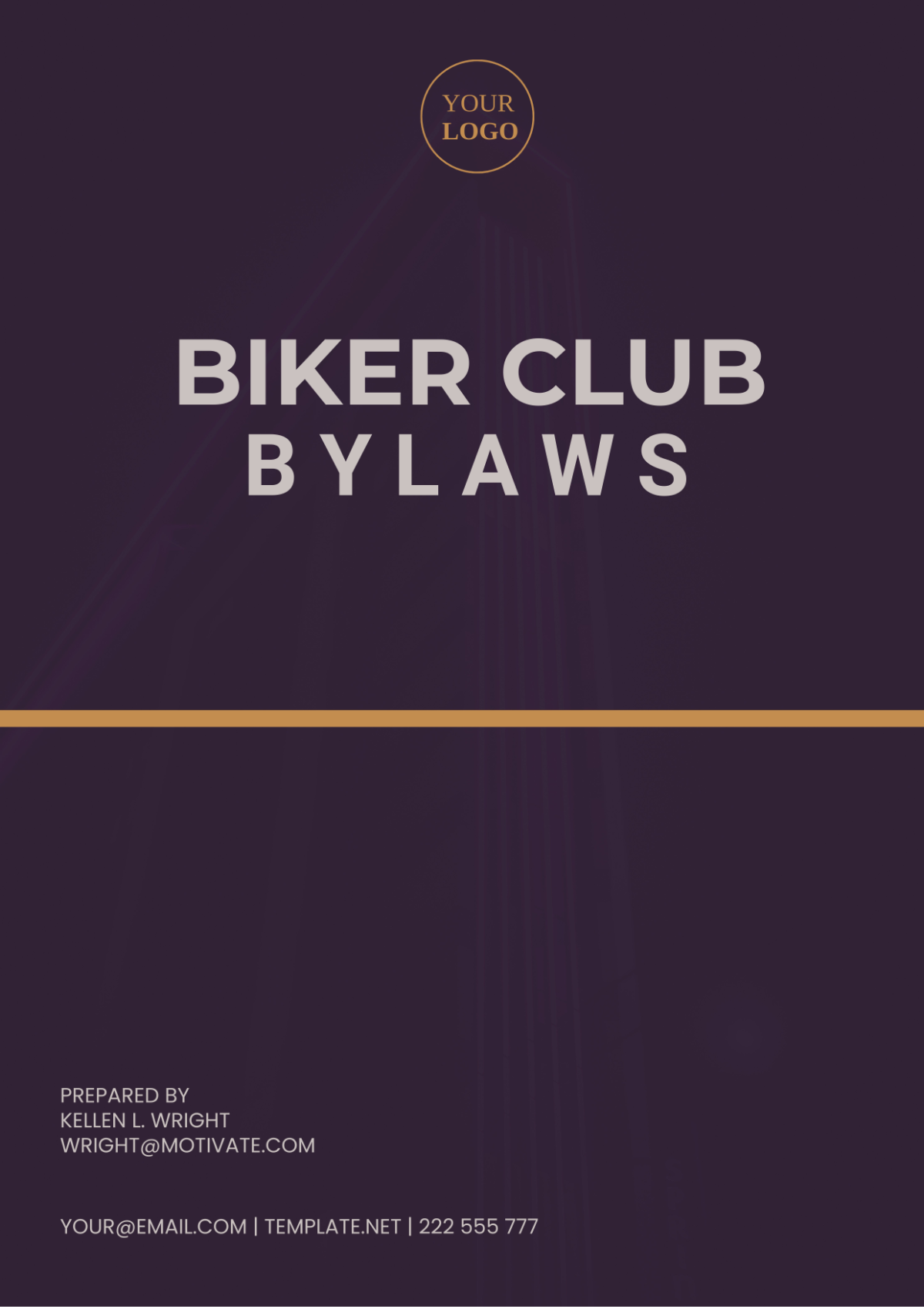 Biker Club Bylaws Template
