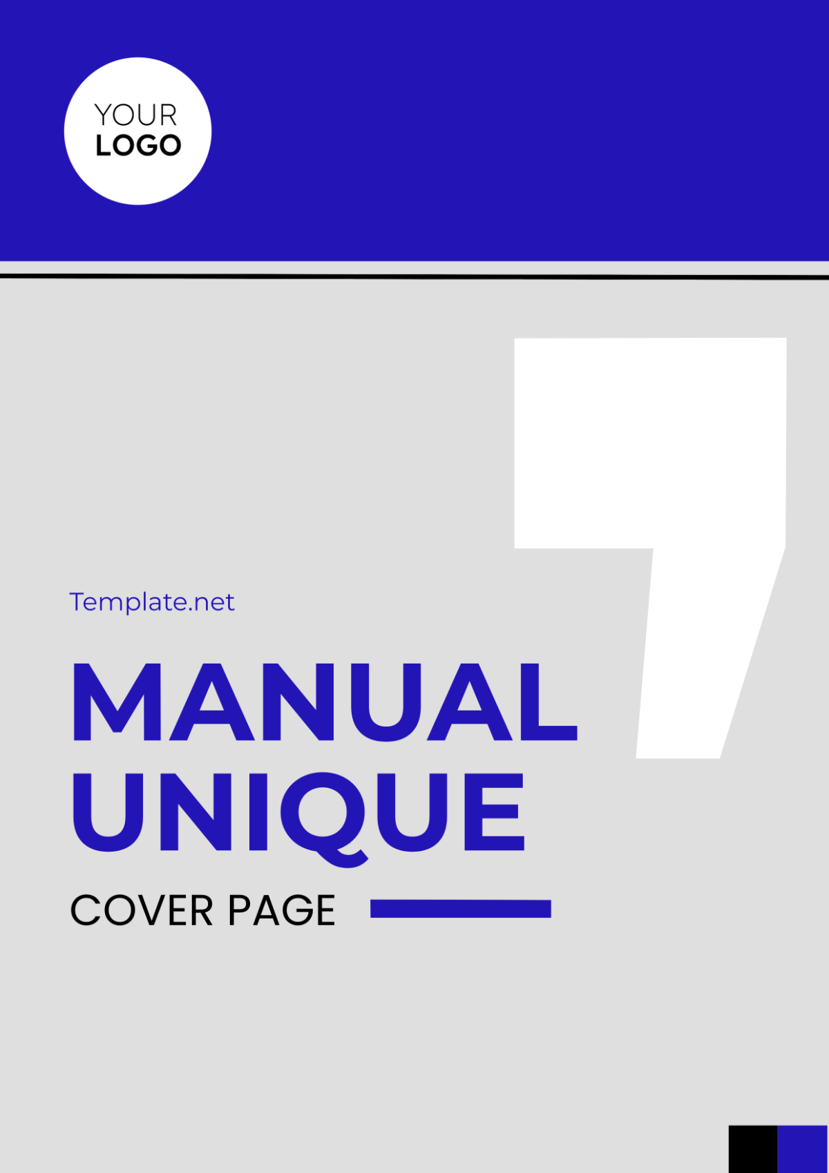 Manual Unique Cover Page Template - Edit Online & Download Example 