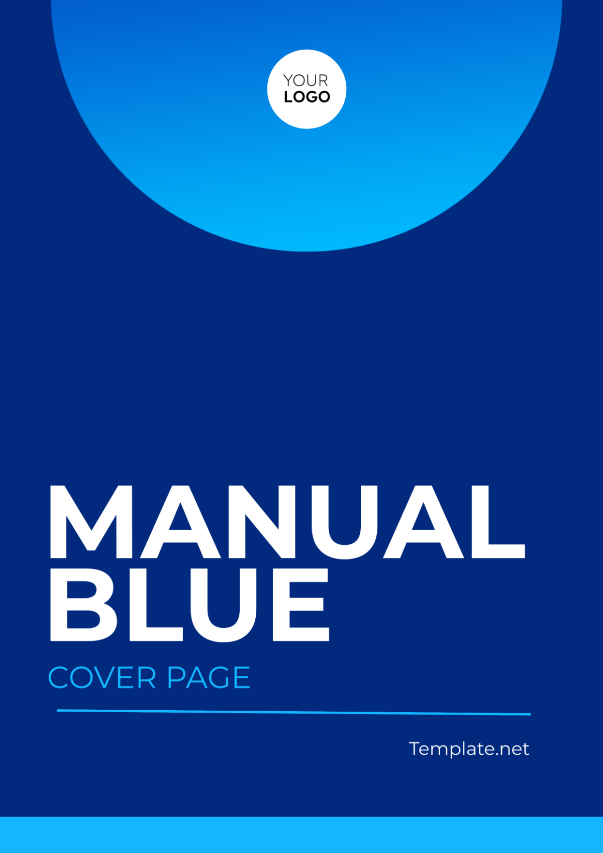 Manual Blue Cover Page Template - Edit Online & Download Example ...