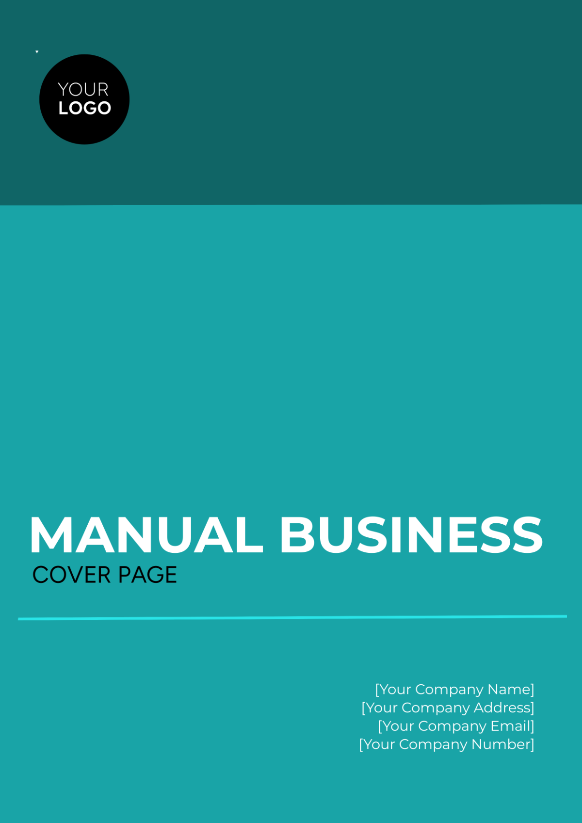 Manual Business Cover Page