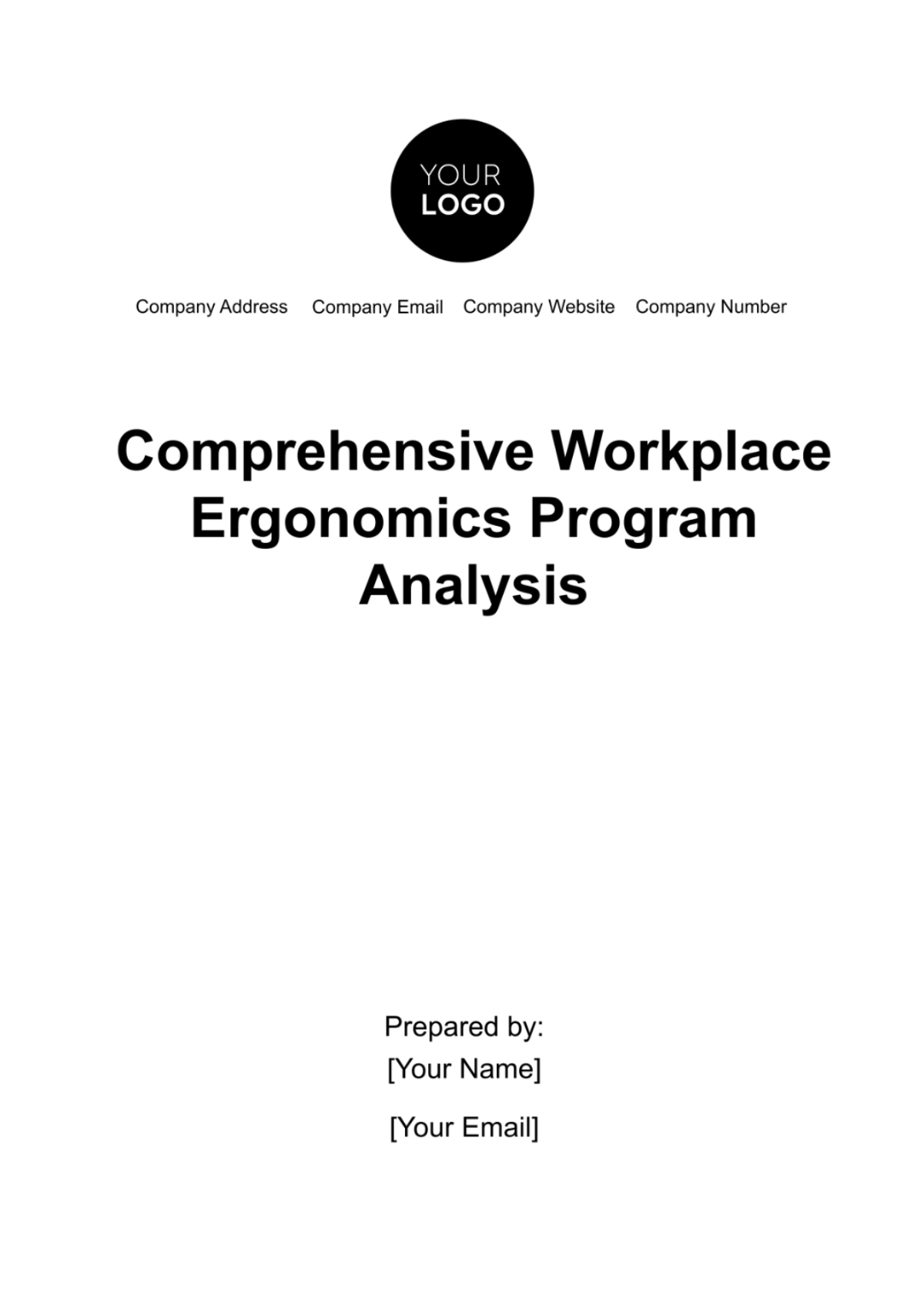 Comprehensive Workplace Ergonomics Program Analysis Template