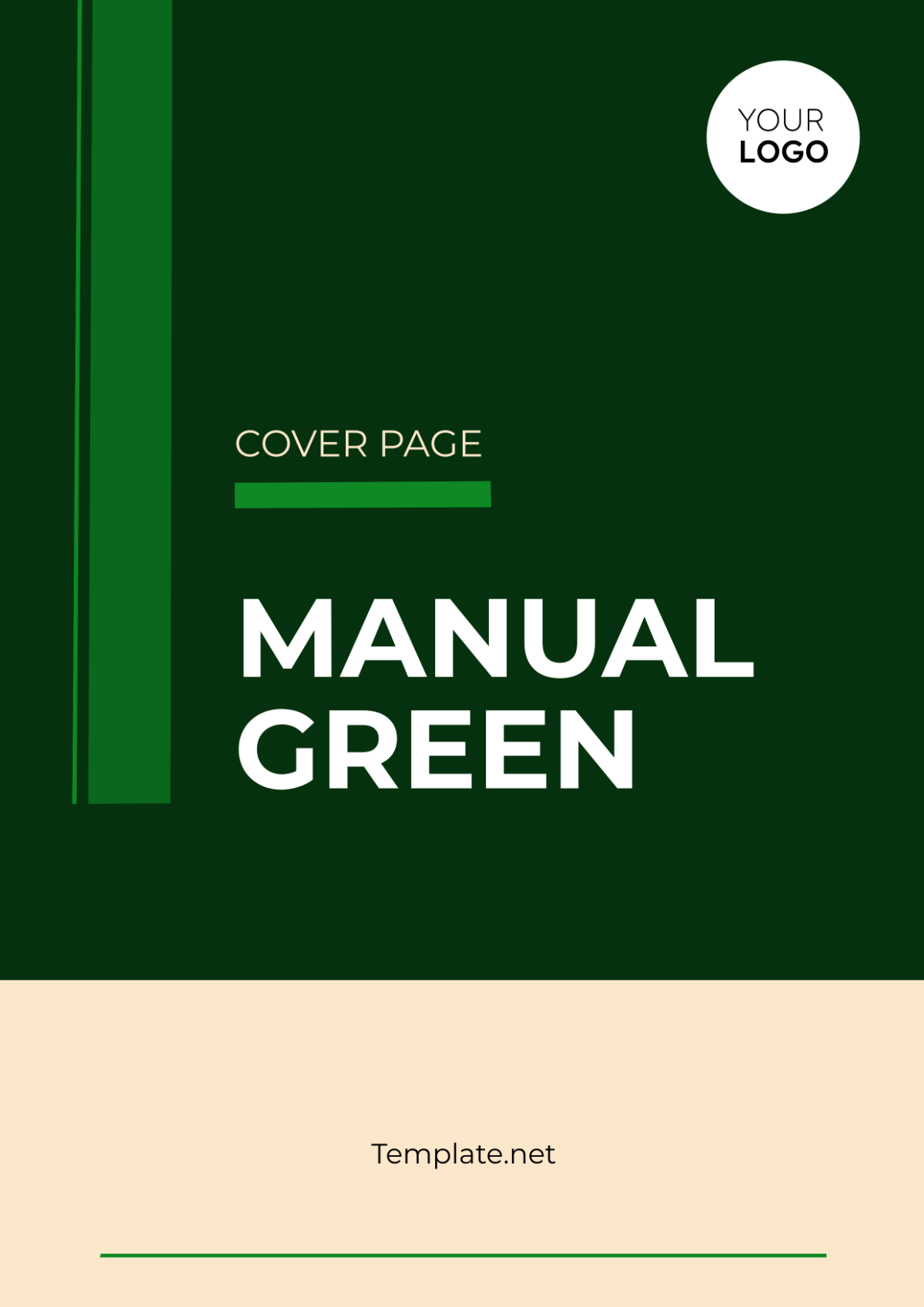 Manual Green Cover Page Template - Edit Online & Download Example ...