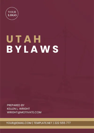 Free Utah Bylaws Template to Edit Online