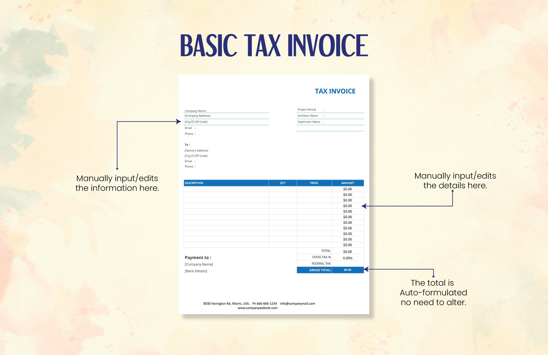 Basic Tax Invoice Template
