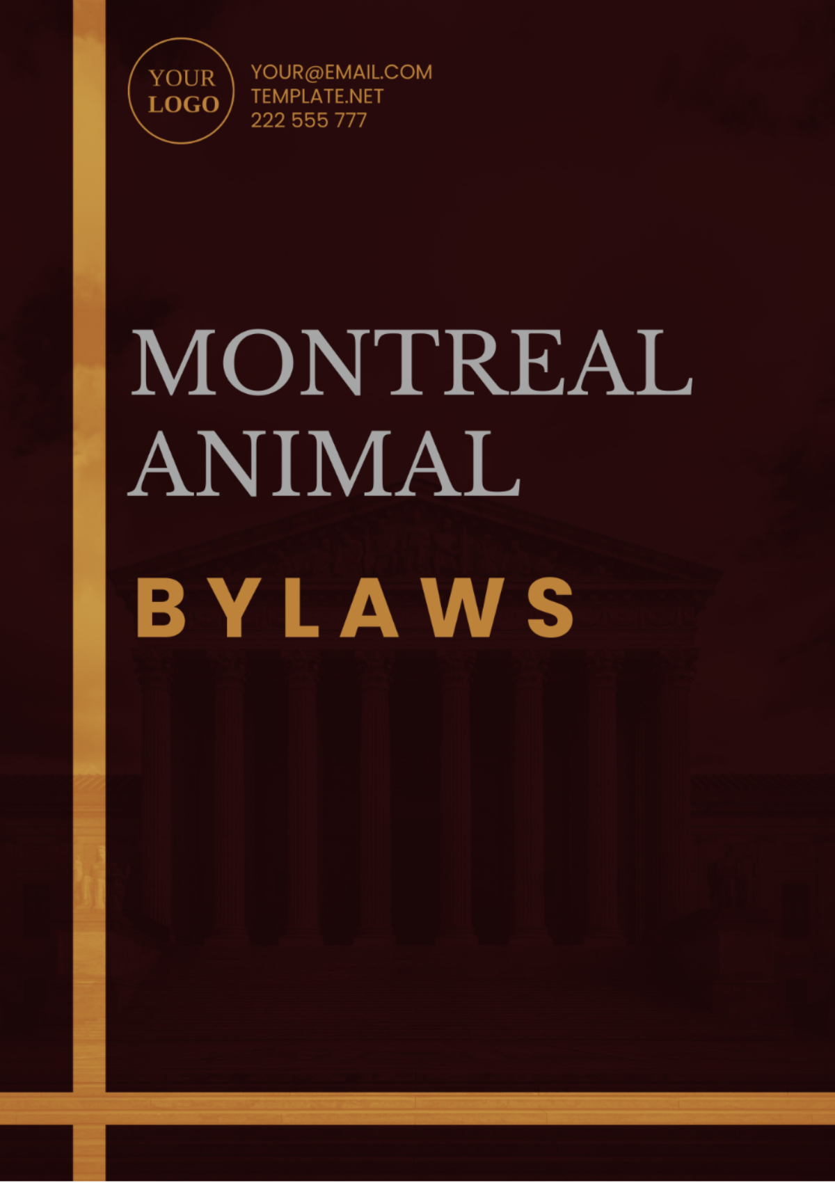 Montreal Animal Bylaws Template