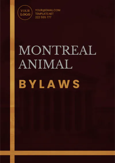 Free Montreal Animal Bylaws Template to Edit Online