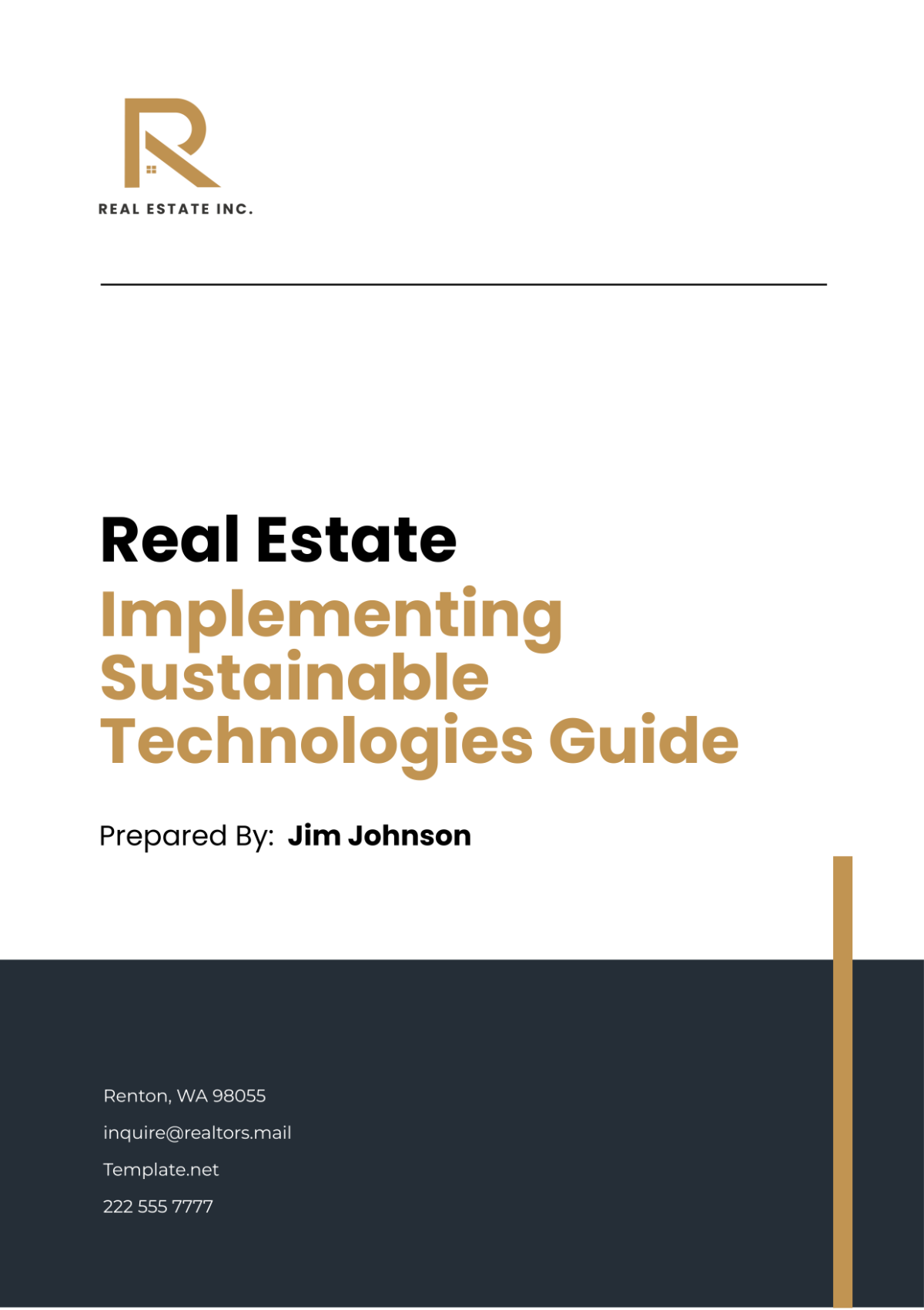 Real Estate Implementing Sustainable Technologies Guide Template