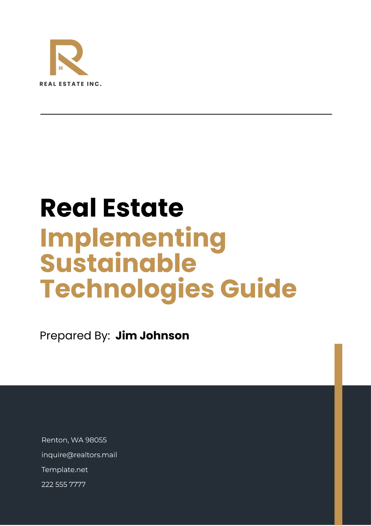 Free Real Estate Implementing Sustainable Technologies Guide Template